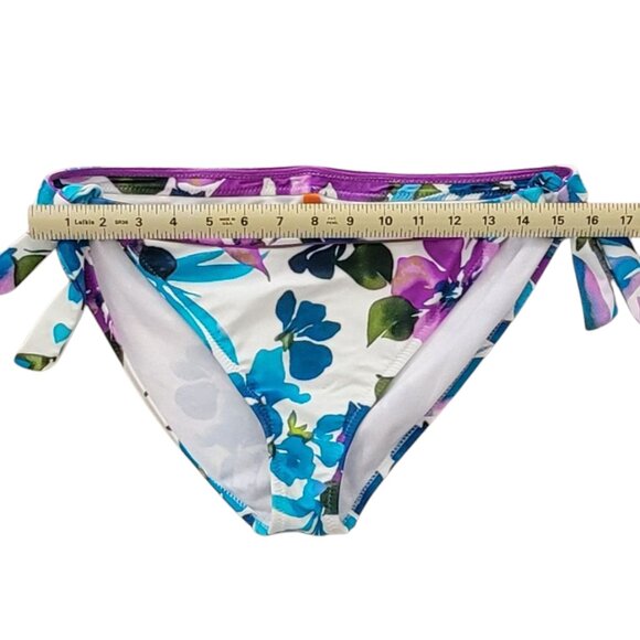 Leilani Floral 2 Piece Tankini Swim Suit Halter Top with Bikini Bottoms Sz 14 - Picture 6 of 11